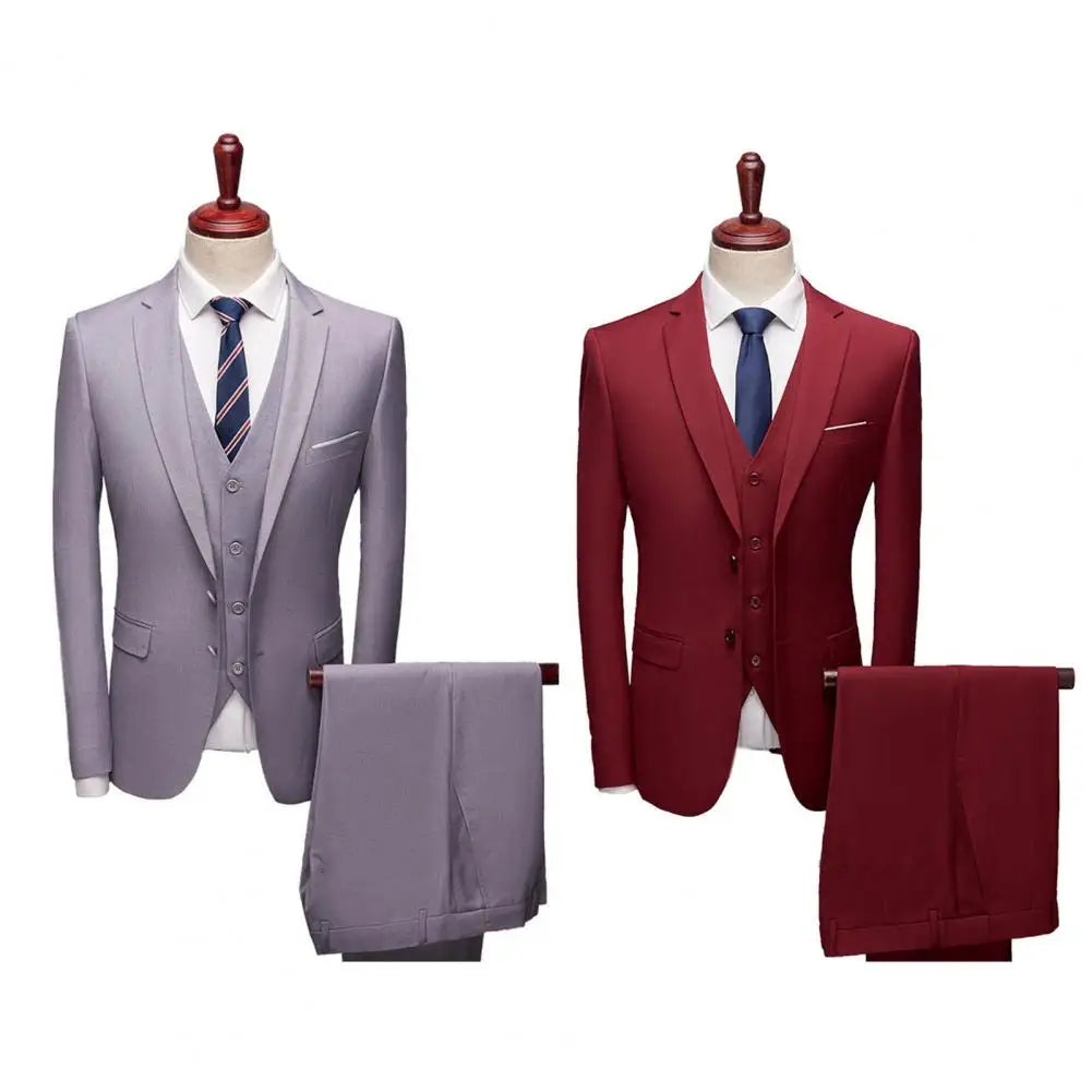 Great  Men Suit Pockets Slim Fit Formal Suit Separates 3 Piece Set Plus Size Formal Suit for Groom - Mozarto Enterprise