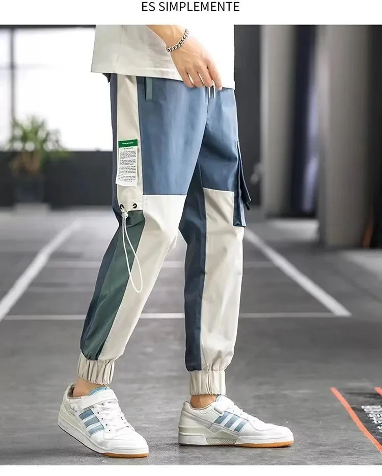 Work pants, men's ruffian, handsome and trendy, loose fitting youth trend, student Instagram functional casual pants - Mozarto Enterprise