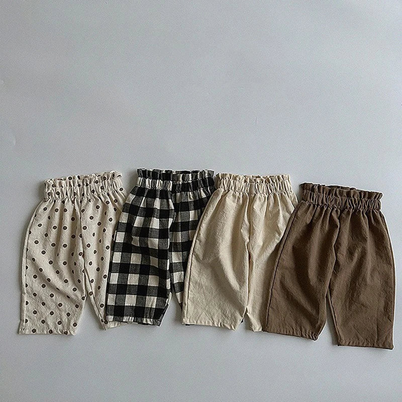 Vintage Elastics Waist Kids Pants for Toddler Boys Clothing Spring Fall Cotton Breathable Kids Pockets Trousers Baby Stuff