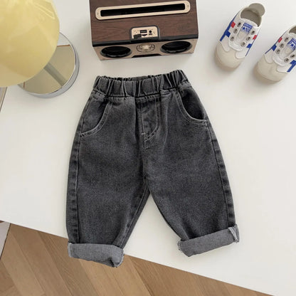 Child fashion | Baby Boys Solid Color Denim Pants