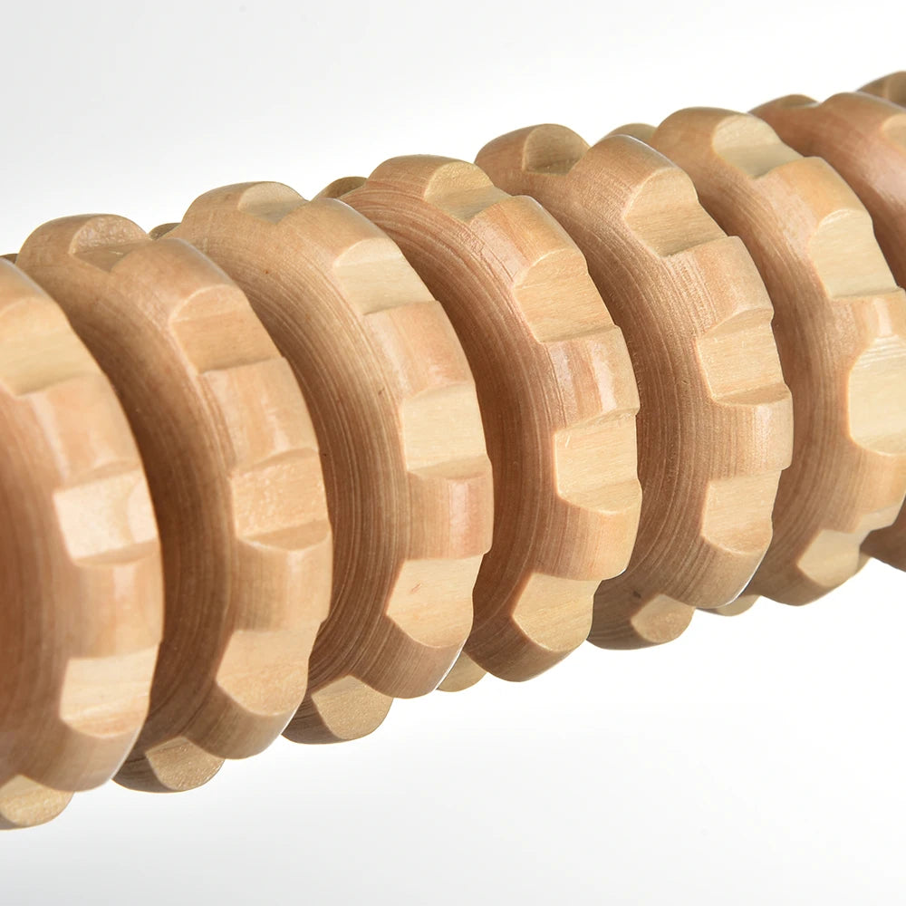 Buy 9-Wheel Wooden Abdomen Massager