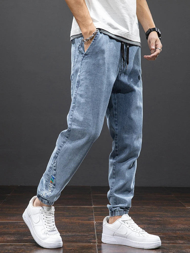 Spring Summer Black Blue Cargo Jeans Men Streetwear Denim Jogger Pants Men Baggy Harem Jean Trousers Plus Size 6XL 7XL 8XL - Mozarto Enterprise