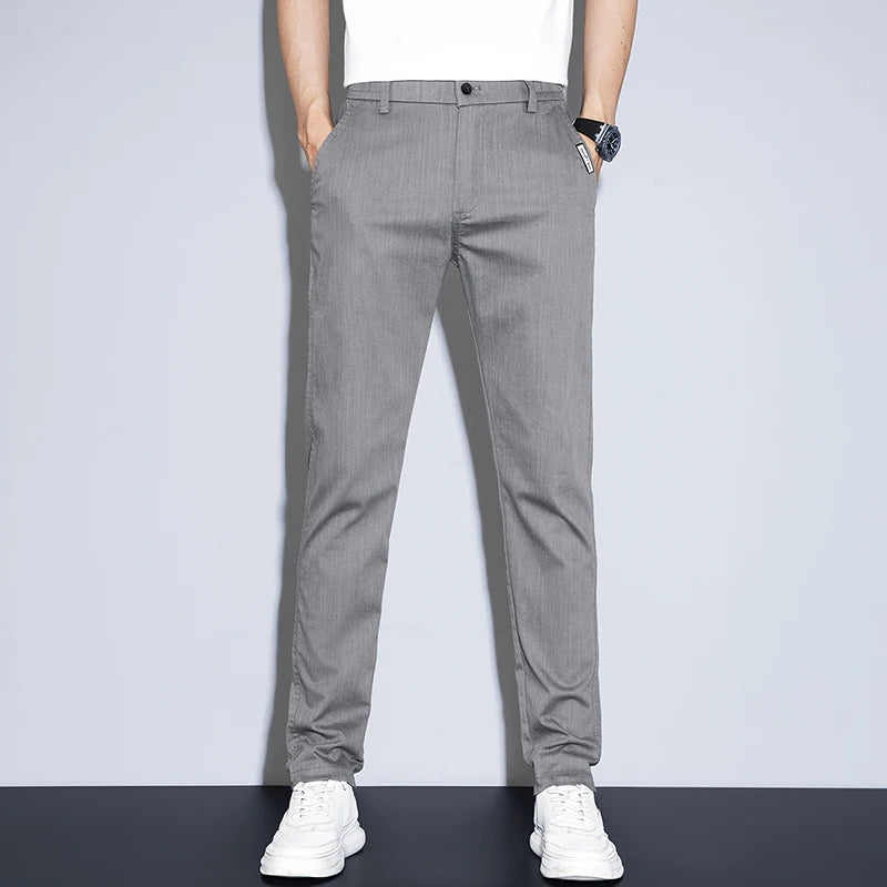  New Men's Slim Fit Straight-Leg Pants