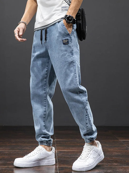 Spring Summer Black Blue Cargo Jeans Men Streetwear Denim Jogger Pants Men Baggy Harem Jean Trousers Plus Size 6XL 7XL 8XL - Mozarto Enterprise