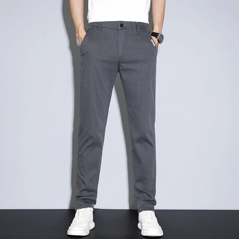  New Men's Slim Fit Straight-Leg Pants