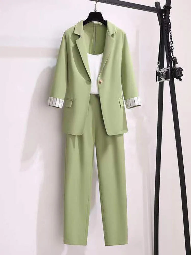 Spring New Plus Size Korean Women's Suit