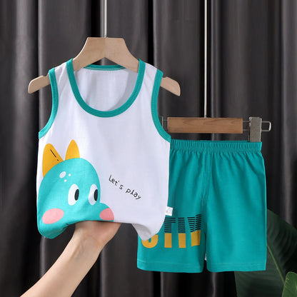 Stylish 2PCS Children's Summer Vest Suit