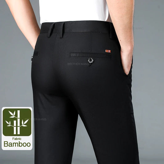 Bamboo Fiber Fabric Men's Casual Pants