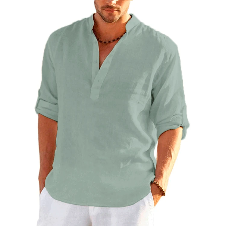 Explore Men's Linen Long Sleeve T-Shirt