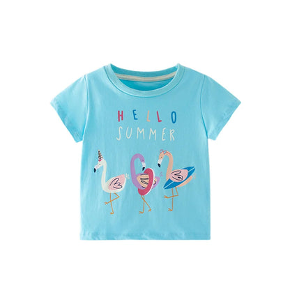 Bee Applique Stripe Girls T-Shirt