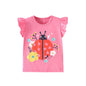 Bee Applique Stripe Girls T-Shirt