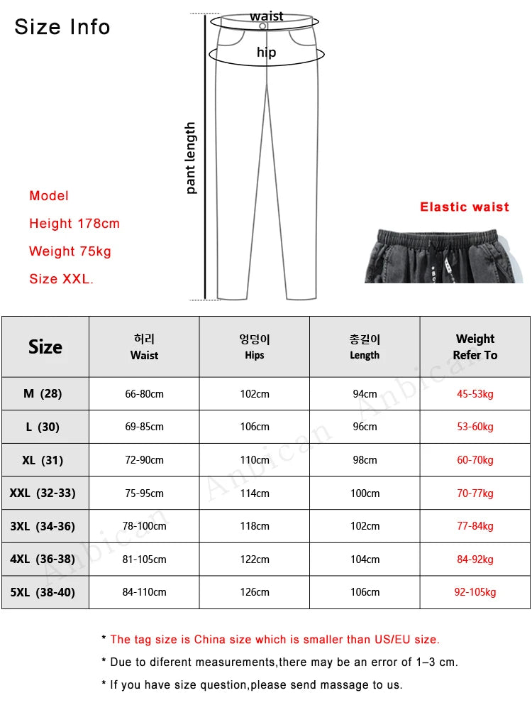 Spring Summer Black Blue Cargo Jeans Men Streetwear Denim Jogger Pants Men Baggy Harem Jean Trousers Plus Size 6XL 7XL 8XL - Mozarto Enterprise