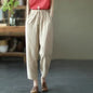 Rimocy Casual Cotton Linen Harem Pants