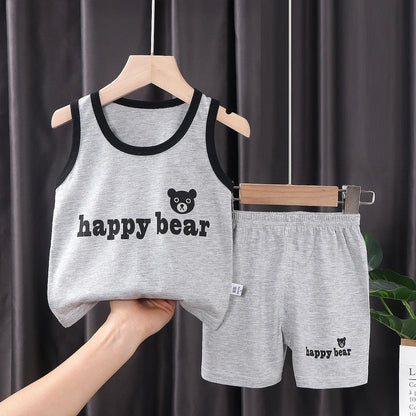 Stylish 2PCS Children's Summer Vest Suit