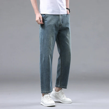 Summer Denim Ankle-Length Pants for Men