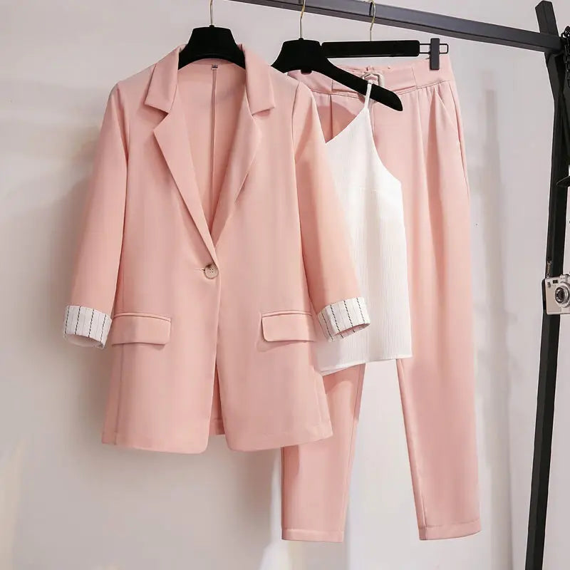 Spring New Plus Size Korean Women's Suit