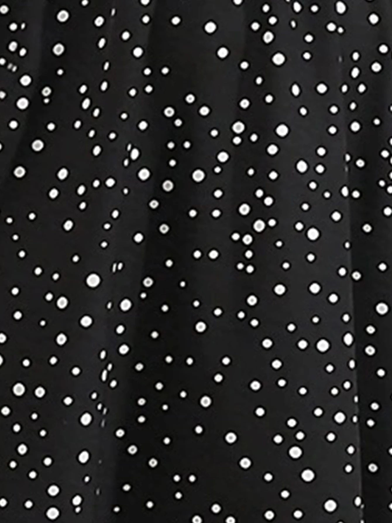 New Black Polka Dot Plus-size Dress