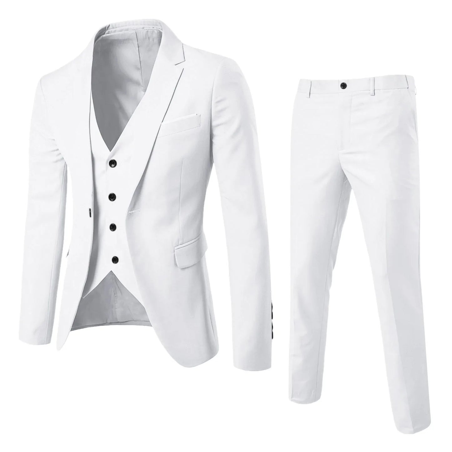 Men’s Slim 3 Piece Suit | Jacket Vest & Pants