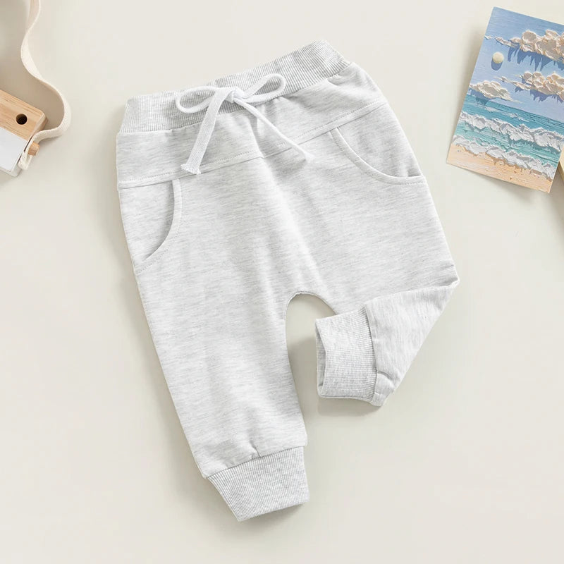 Baby Boys' Elastic Waist Drawstring Sweatpants