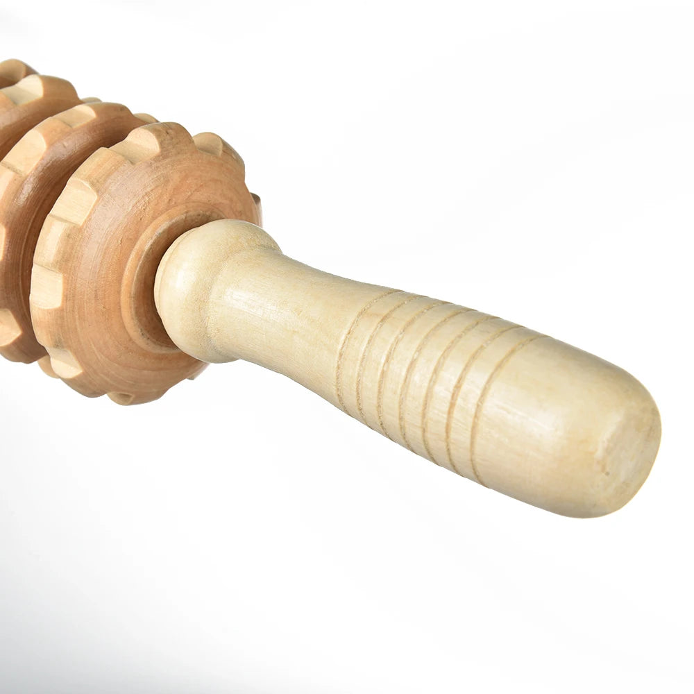 Buy 9-Wheel Wooden Abdomen Massager