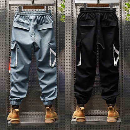 Spring/Summer Quick Drying Pants Ice Silk Nine point Work Pants Youth Men's Casual Pants - Mozarto Enterprise