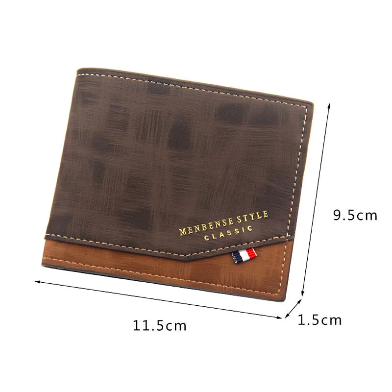 Free Name Engraving Men Wallets Slim Coin Pocket Photo Holder New Short Small Male Wallet Card Holder Frosted Leather Men Purses - Mozarto Enterprise