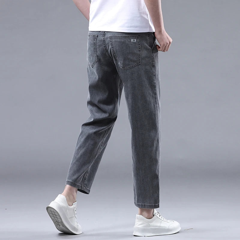 Summer Men's Straight Casual Thin Jeans