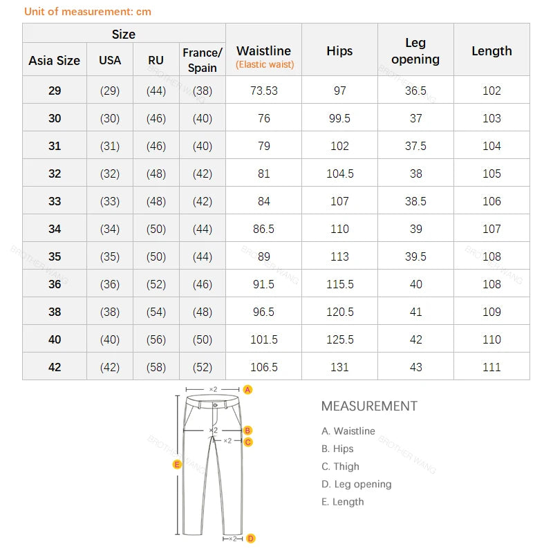 Summer Thin Jeans Men's Loose Straight Pants Fashion Elastic Waist Stretch Cotton Business Casual Denim Trousers Light Blue - Mozarto Enterprise