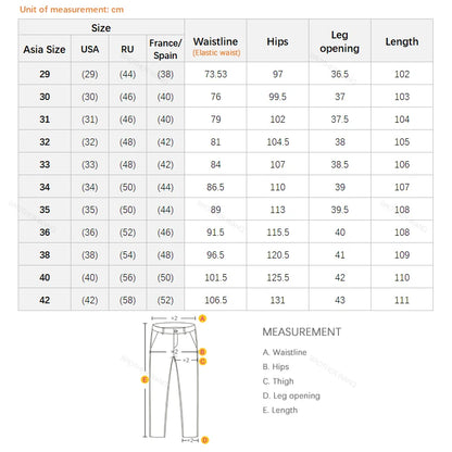 Summer Thin Jeans Men's Loose Straight Pants Fashion Elastic Waist Stretch Cotton Business Casual Denim Trousers Light Blue - Mozarto Enterprise