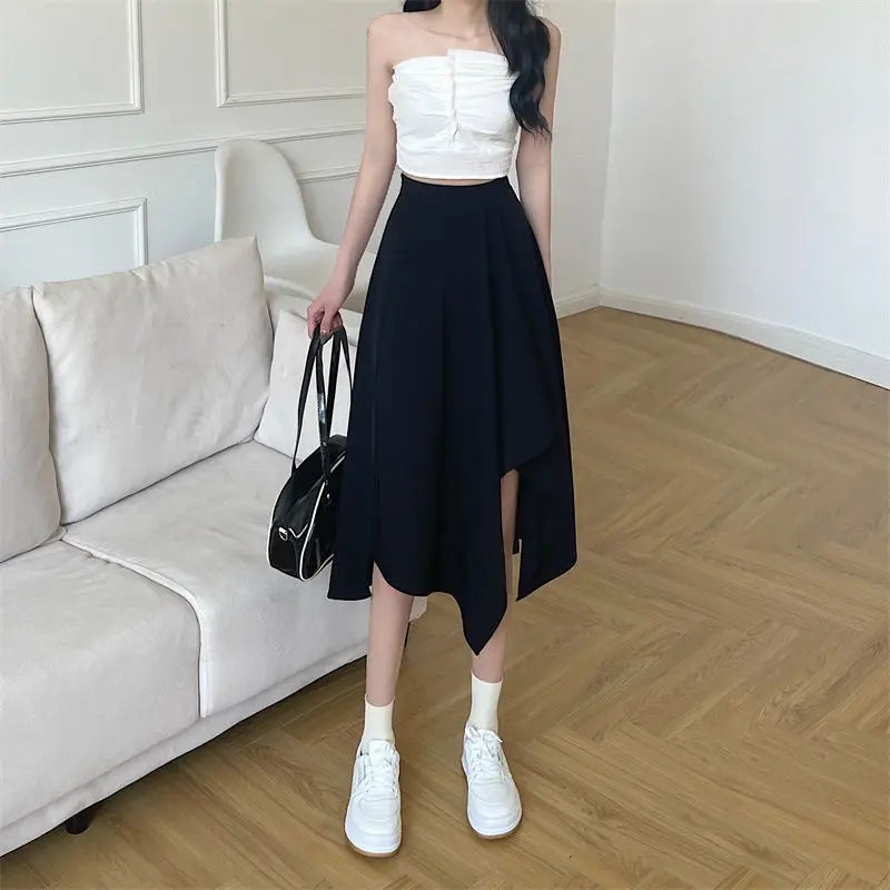 Shop Irregular High Waist Skirt