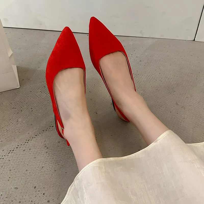 Women's Shoes 2024 New Slingbacks Women's High Heels Classics Fashion Sexy Dress Pumps Women Pointed Toe Solid Color Shoes Women - Mozarto Enterprise