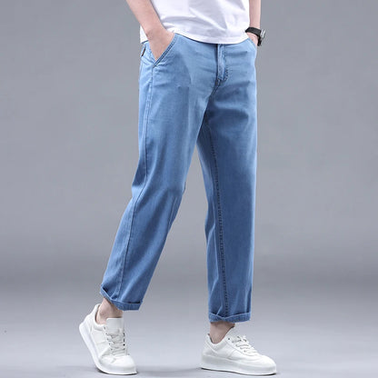 Summer Men's Straight Casual Thin Jeans