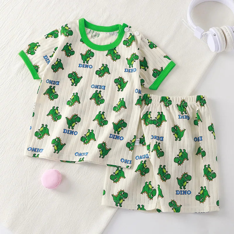 Shop New Kids' Cartoon Print Summer Sets