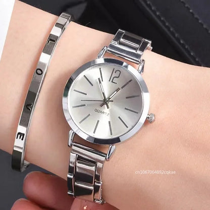 Shop Digital Alloy Quartz Watch & Bracelet