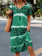 Plus Size Women's Casual Leopard Print Dress 