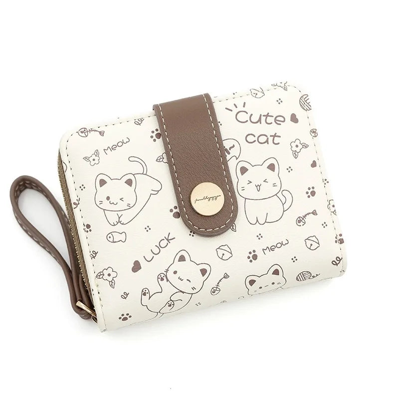 Japanese Cute Cat Girls Wallet Short