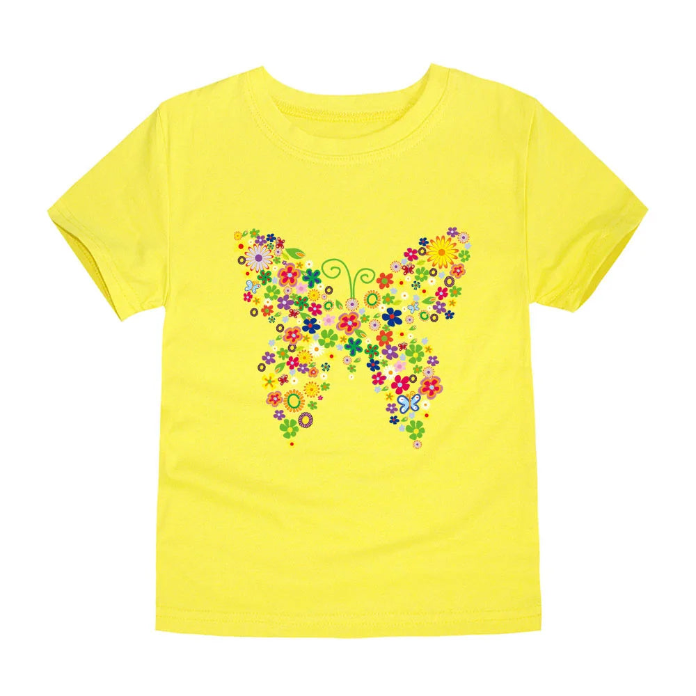 Cotton Toddler & Teenage Girls T-Shirts | Flower Print