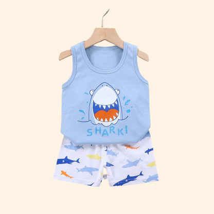 Stylish 2PCS Children's Summer Vest Suit