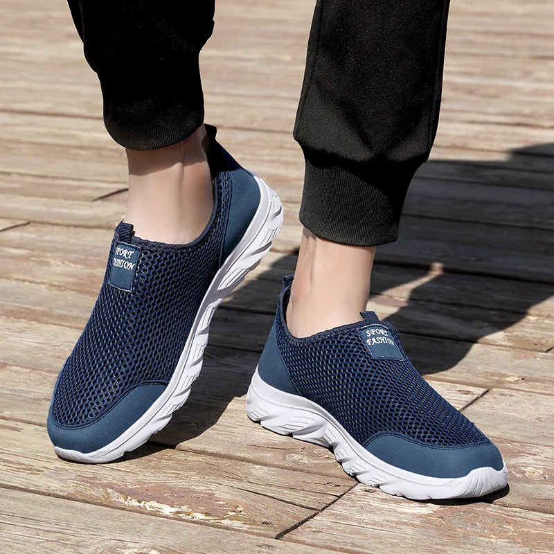 Summer Mesh Men Shoes Lightweight Sneakers Men Fashion Casual Walking Shoes Breathable Mens Loafers - Mozarto Enterprise