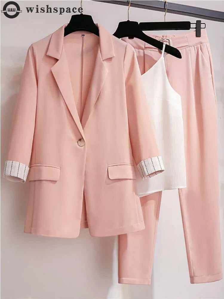 Spring New Plus Size Korean Women's Suit