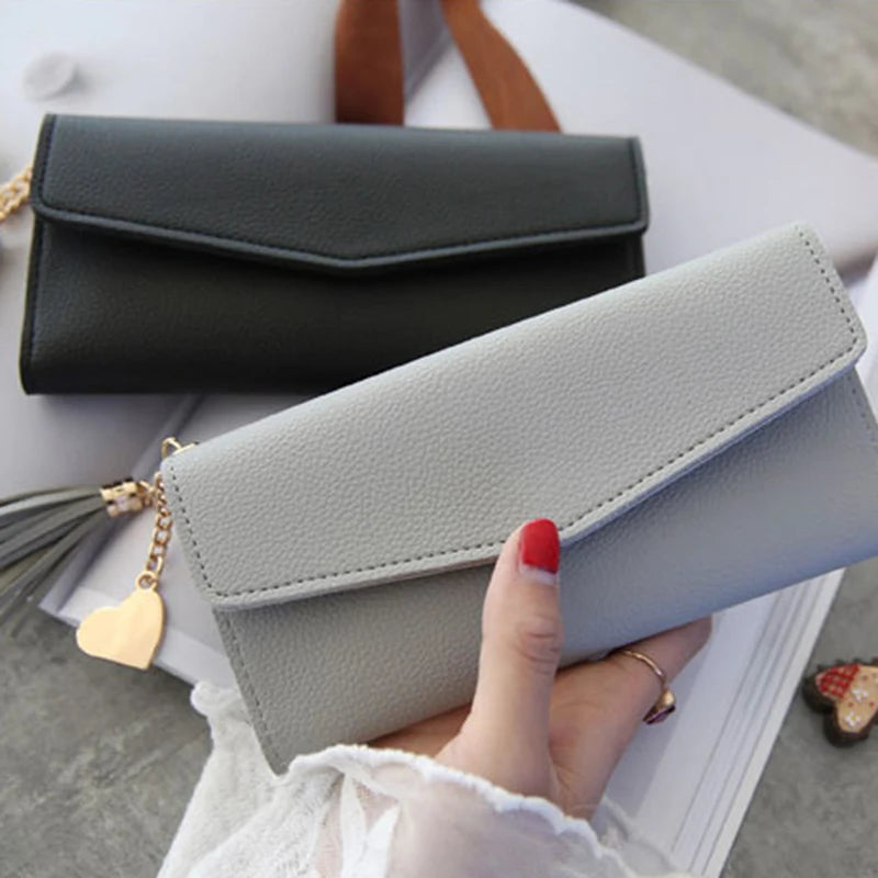 Brand Designer Short Coin Cluth Purses Leather Long Wallets Women's Luxury Female Phone Wallet Mini Credit Card Holder Money Bag - Mozarto Enterprise