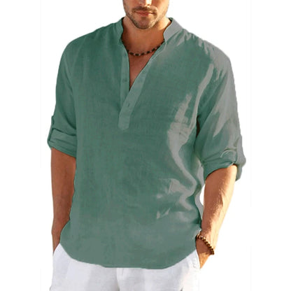 Explore Men's Linen Long Sleeve T-Shirt