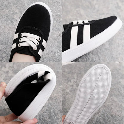 Versatile New Canvas Shoes Women's Little White Cloth Shoes ULZZANG Board Shoes Low Top Instagram Trendy Women's Shoes Fall 2024