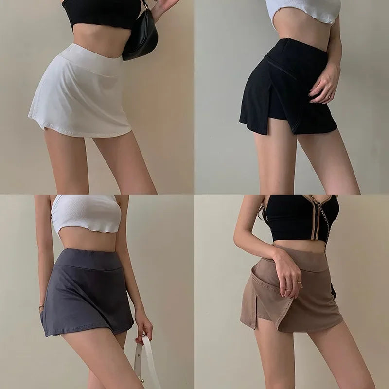 Black White Shorts Skirts Womens Sport Tennis Dance Fitness Quick Drying Running Skirt Athletic Yoga Fitness Skirt - Mozarto Enterprise