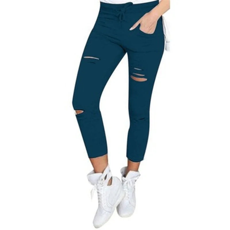 New Ripped Jeans for Women Women Big Size Ripped Trousers Stretch Pencil Pants Leggings Women Jeans Woman Jeans - Mozarto Enterprise