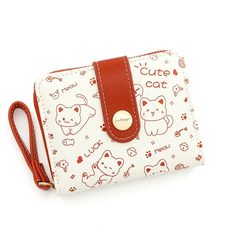 Japanese Cute Cat Girls Wallet Short