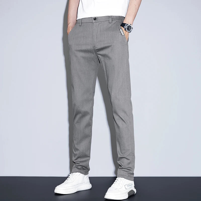  New Men's Slim Fit Straight-Leg Pants