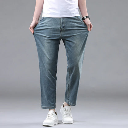 Summer Denim Ankle-Length Pants for Men