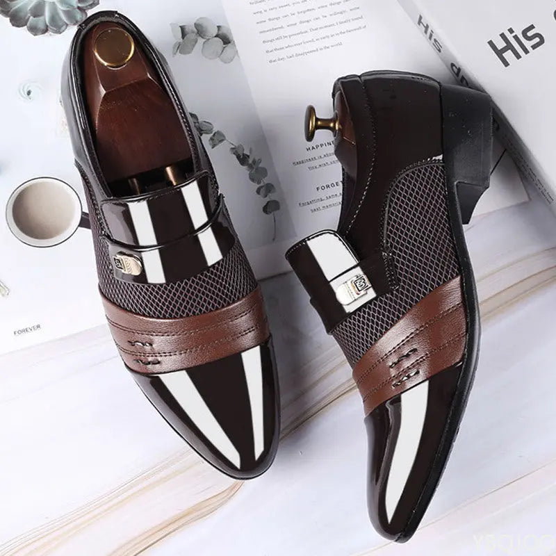 Shoes Men Slip on Men Dress Oxfords Fashion Business Dress Men Shoes 2020 New Classic Leather Men'S Suits Shoes Man Shoes2023 - Mozarto Enterprise