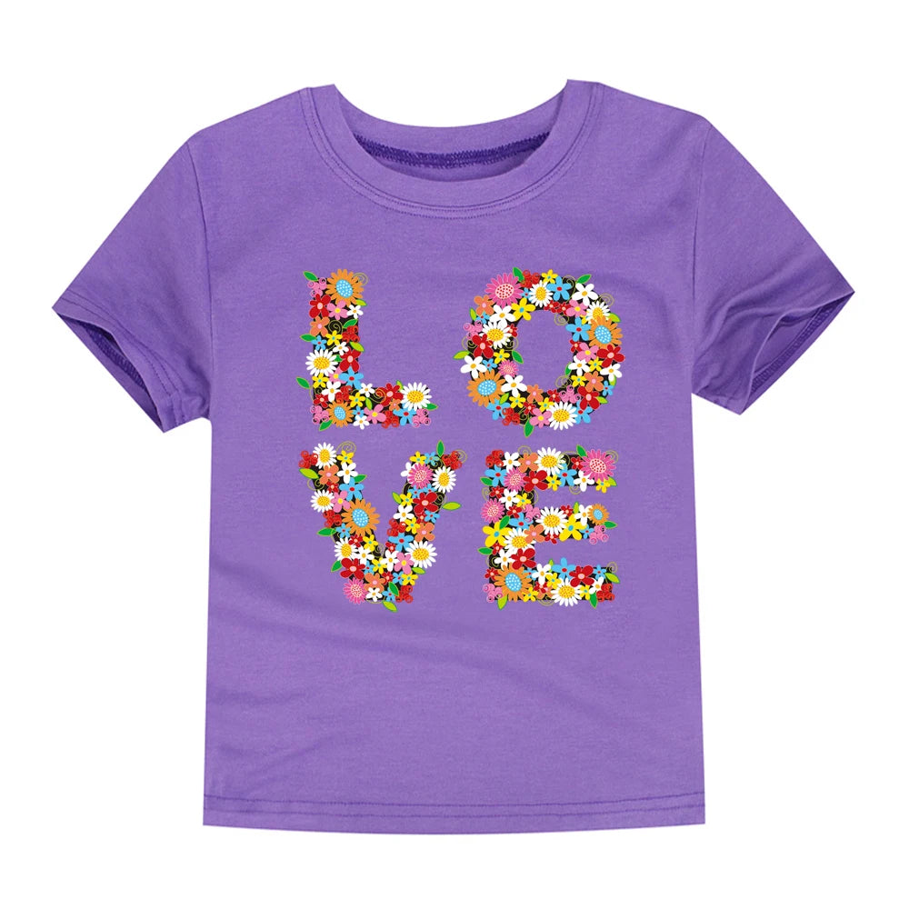 Cotton Toddler & Teenage Girls T-Shirts | Flower Print